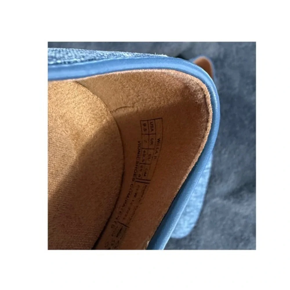 Vionic Loafers Women Denim Print Slip On Flats Shoes Size 9.5‎